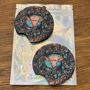 Leopard Print Car Coasters